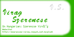 virag szerencse business card